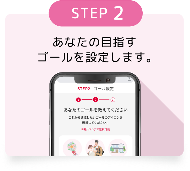 STEP2　あなたの目指すゴールを設定します。
