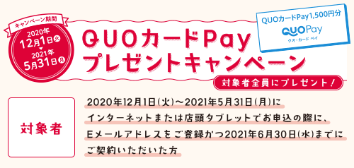 マイカーローンQUOカードPayプレゼントキャンペーン