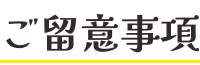 ご留意事項
