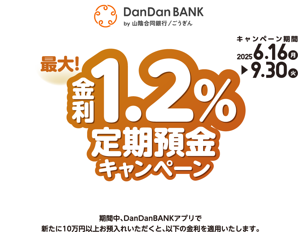 最大！金利1.2%定期預金キャンペーン