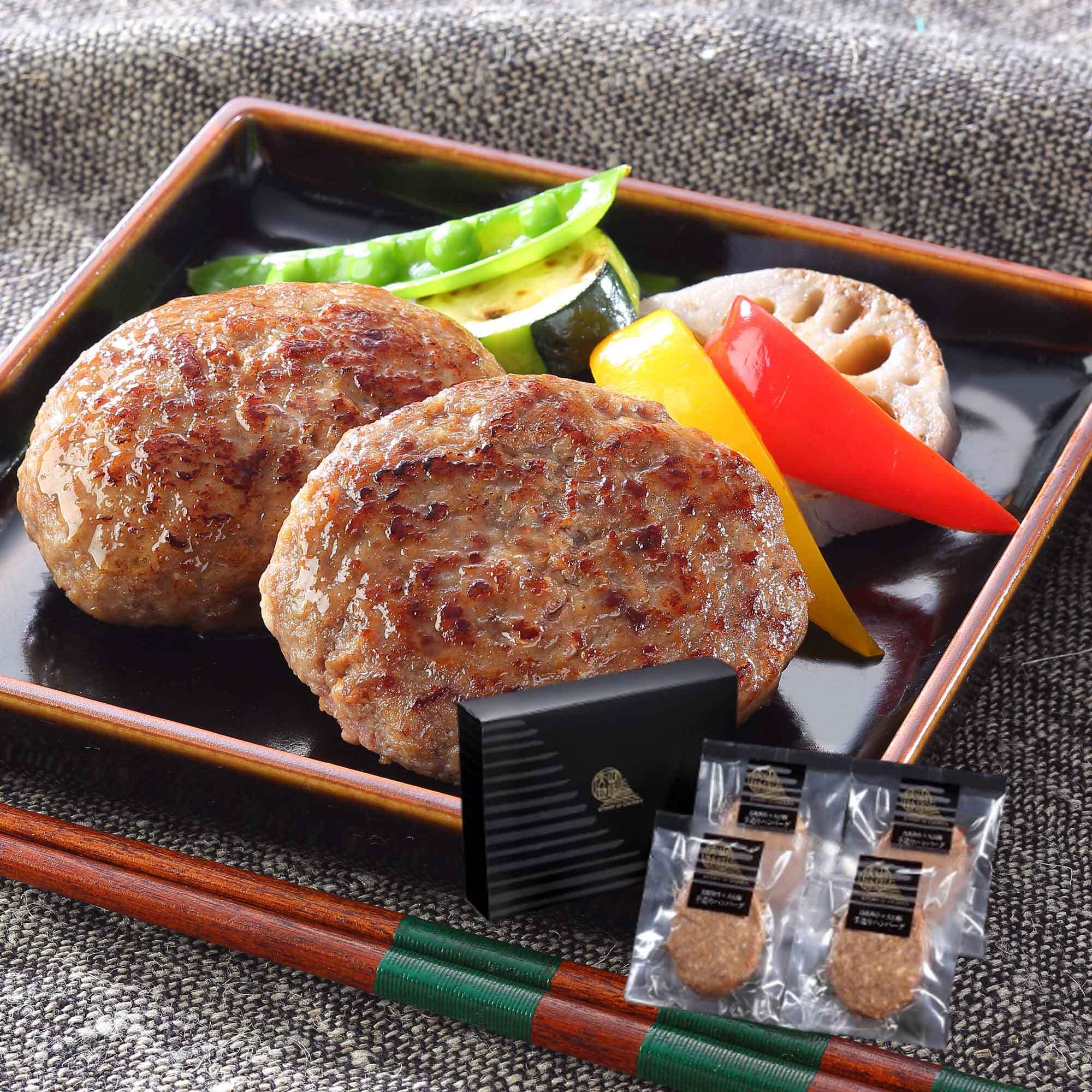 ＜大山物語＞氷温熟成鳥取和牛×大山豚手造りハンバーグ