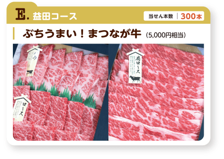 E.益田コース　ぶちうまい！まつなが牛