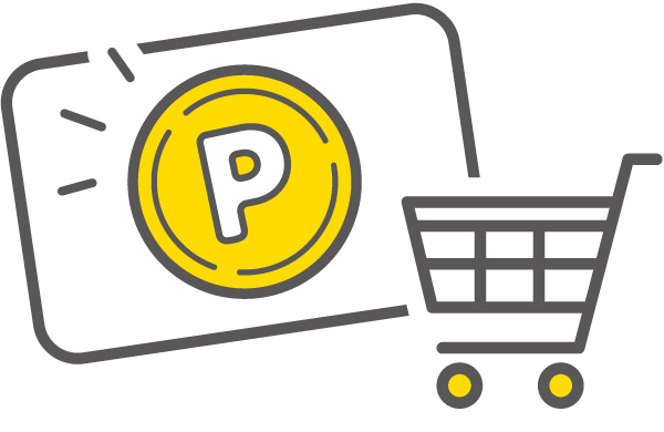 お支払い時、やずPカードを店員さんへ提示でポイントが貯まる